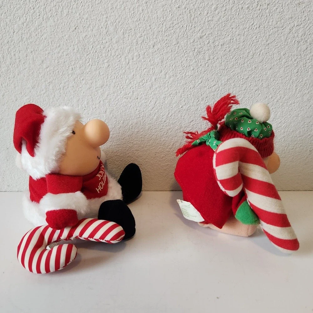 VTG 1980s ZIGGY Joy To You Jolly Christmas Plush Dolls‎ Lot Bundle Of 2